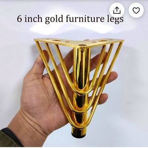 6 inch Gold Furniture Legs Set of 4